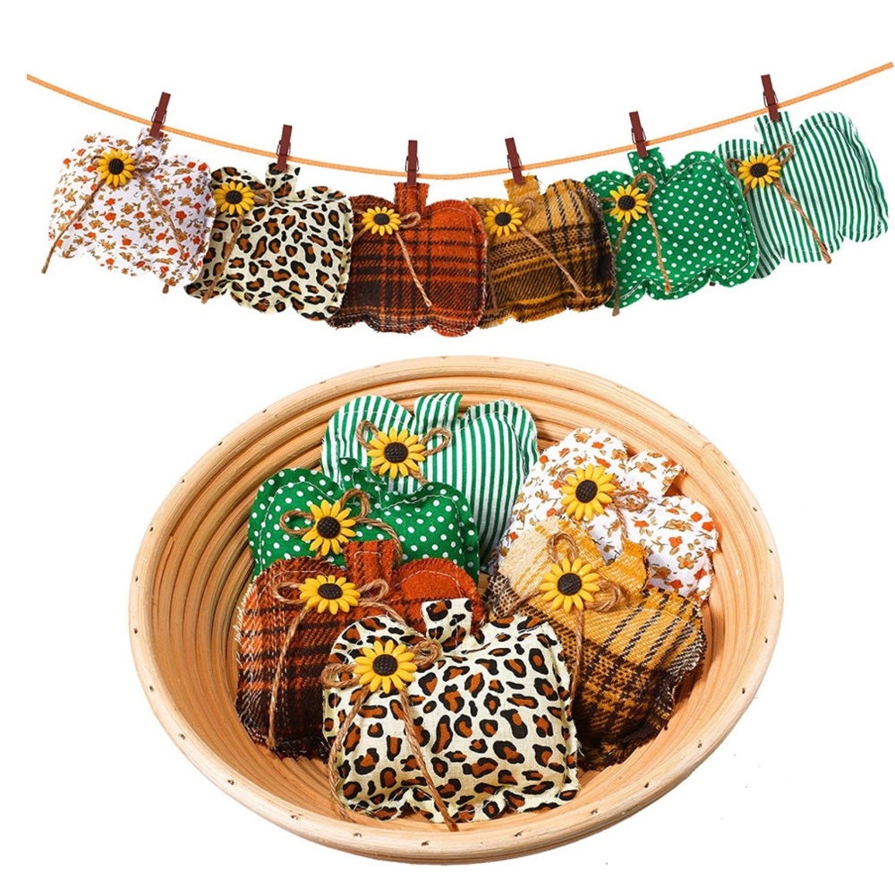12 Pieces Thanksgiving Pumpkin Hanging Decorations - Picture 2 of 6